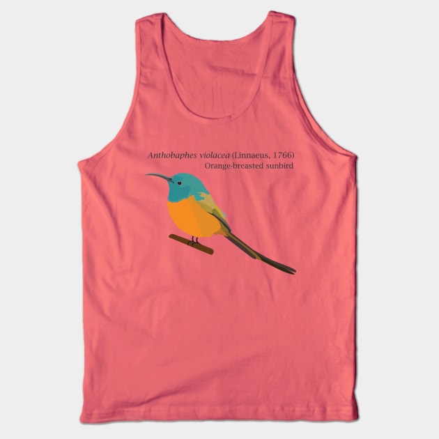 Orange-breasted sunbird Tank Top by uncutcreations